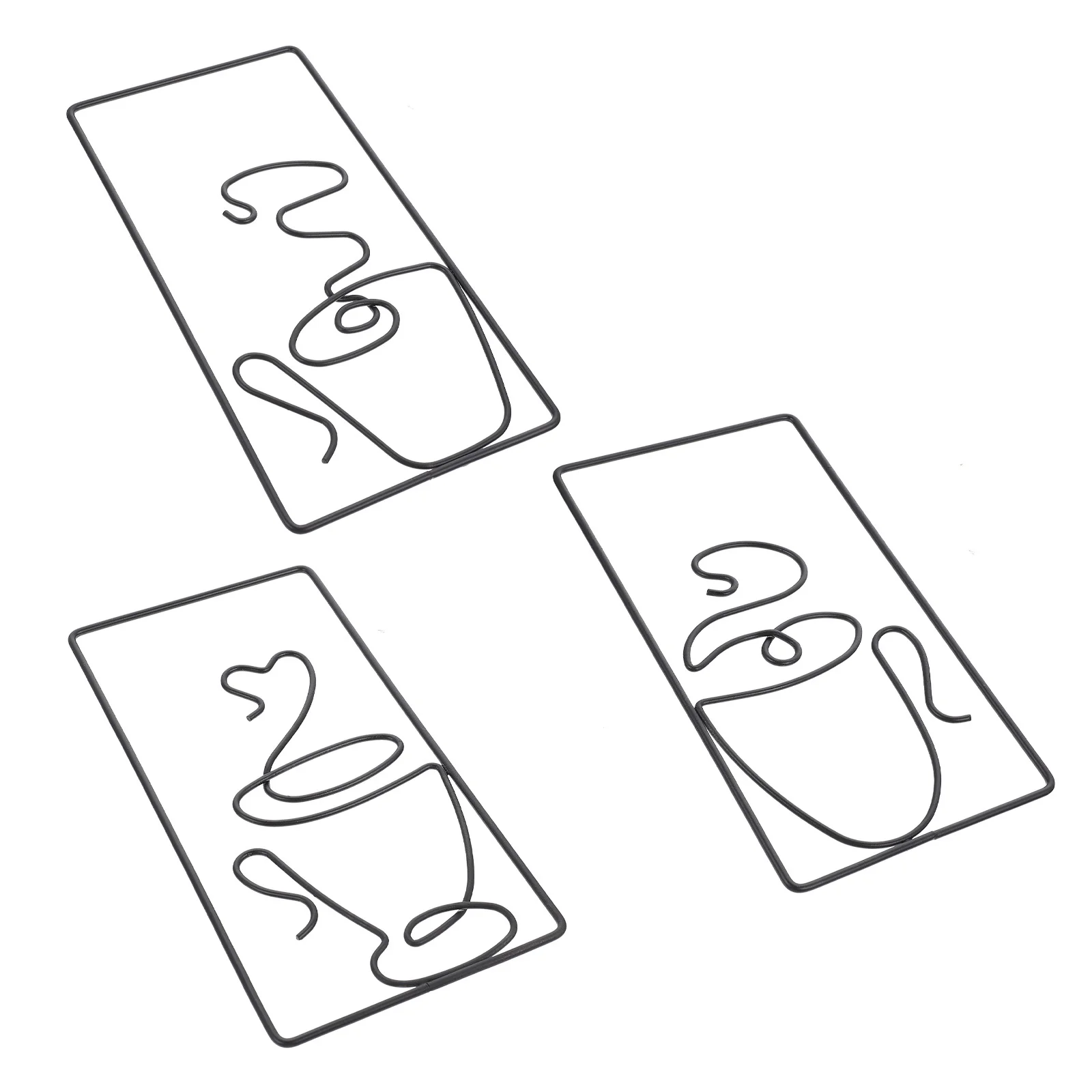 3pcs Cup Decor, 3D Metal Hanging Art For Indoor Outdoor, Rustproof Garden Wall Ornament, Home Decoration, Coffee Cup