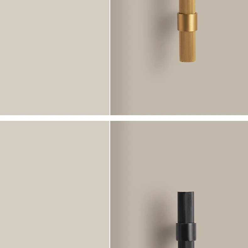SAILANKA Messing-Möbelgriffe, modern, gestreift, für Schrank, Kleiderschrank, Kommode, Schuhkarton, Schublade, Schrankknöpfe, T-Stange – Detail 9