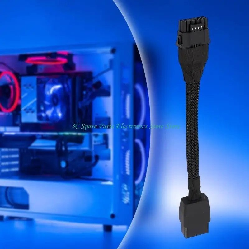 SZ 16AWG 8Pin To 16Pin Graphics Card Power Cable Featuring Heat Resistant PVC Coating GPU Cord 12+4Pin