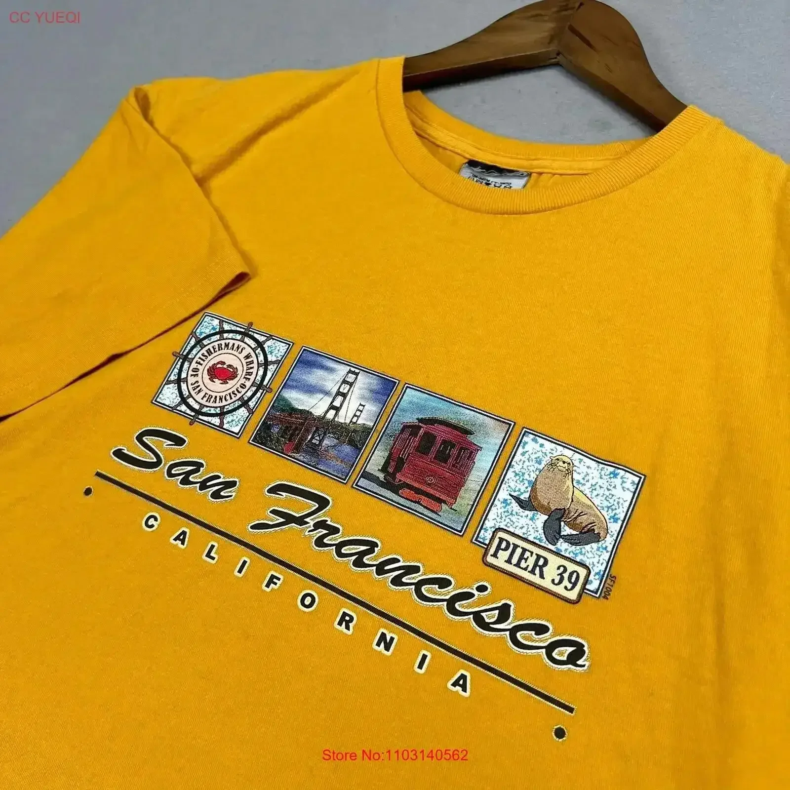Vintage 00s San Francisco California Tourist Destination T Shirt Mens L Washed graphic Versatile Stretched vintage Washed homme
