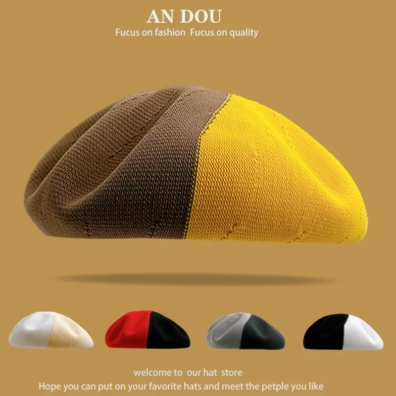 primavera-verao-respiravel-algodao-tead-boina-fina-chapeu-feminino-doce-versatil-faionable-pintor-bone-na-moda-topo-redondo-sem-borda