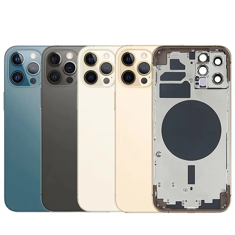 Back housing For iphone 13P-13 Pro Max Battery Back Cover Rear Door Middle Chassis Frame + SIM Tray Side Key Parts Housing Case