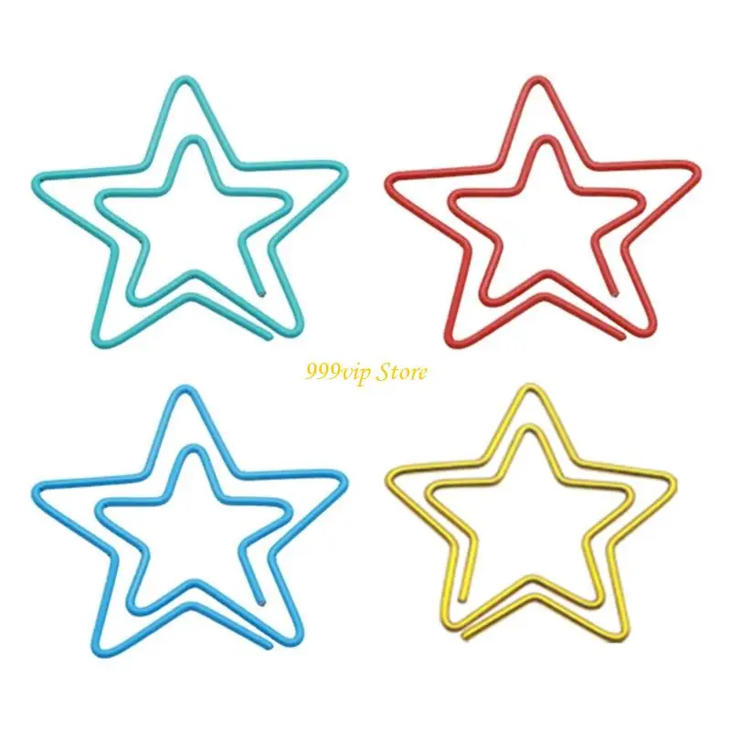 C90C 10 PCS Forme d'étoile Paper Clips Planner Clips Small Bookmarks Supplies Office