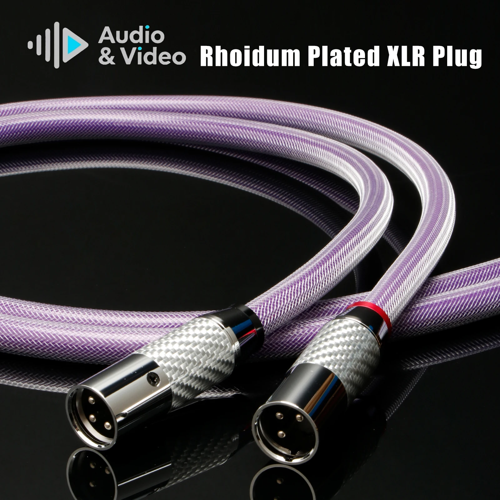 Paar XLR-Kabel, Audiokabel, 7N OCC, versilbert, 18AWG, symmetrisches Kabel für CD- und DVD-Player, Verstärker, Audiophile, symmetrisches Kabel. – Detail 1
