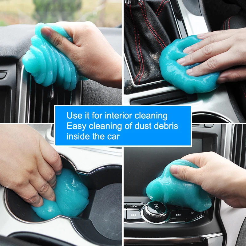 1Pc Car Cleaning Gel Slime High Efficiency Dust Cleaner Car Interior Clean Tool Magic Mud Universal for Household Keyboard Desk