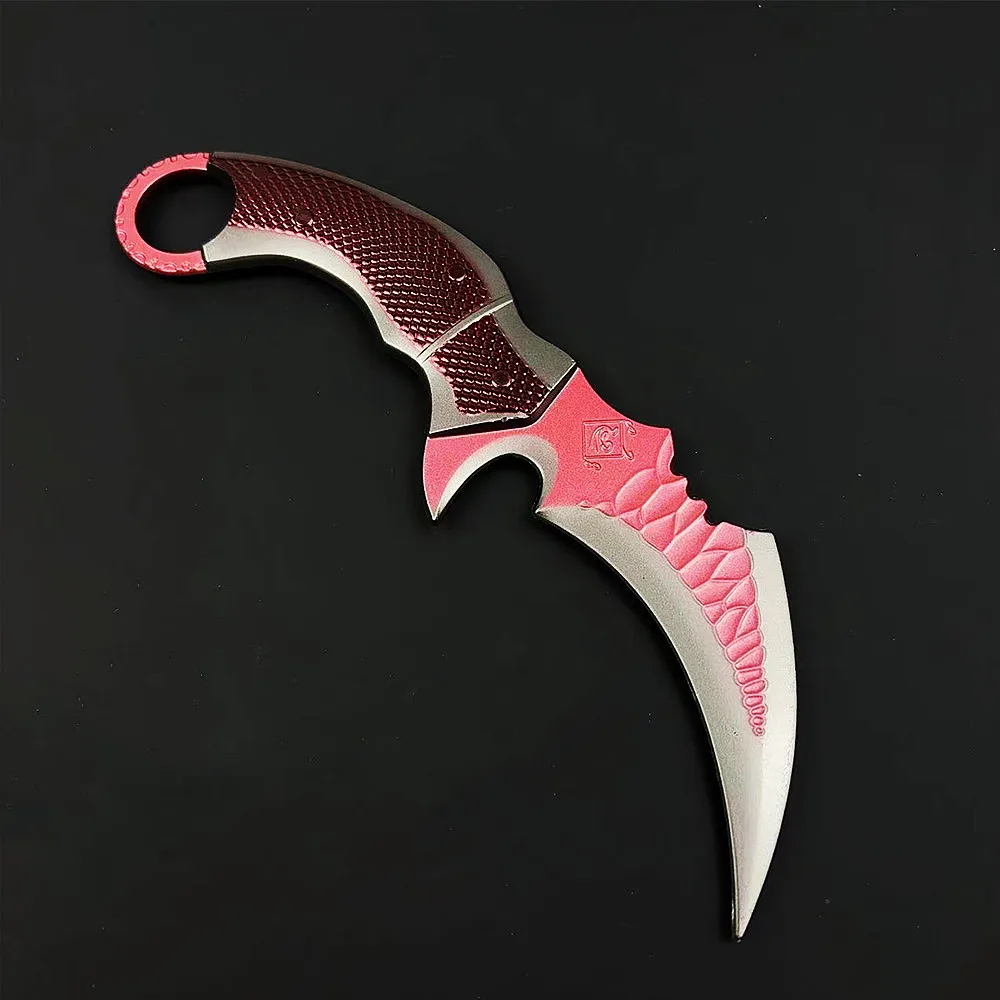 18CM Delta Force  Red Owl Claw Knife Metal Replica Model  Alloy  Pendant Necklace Accessory for Men Tactical Cosplay Gift Toys