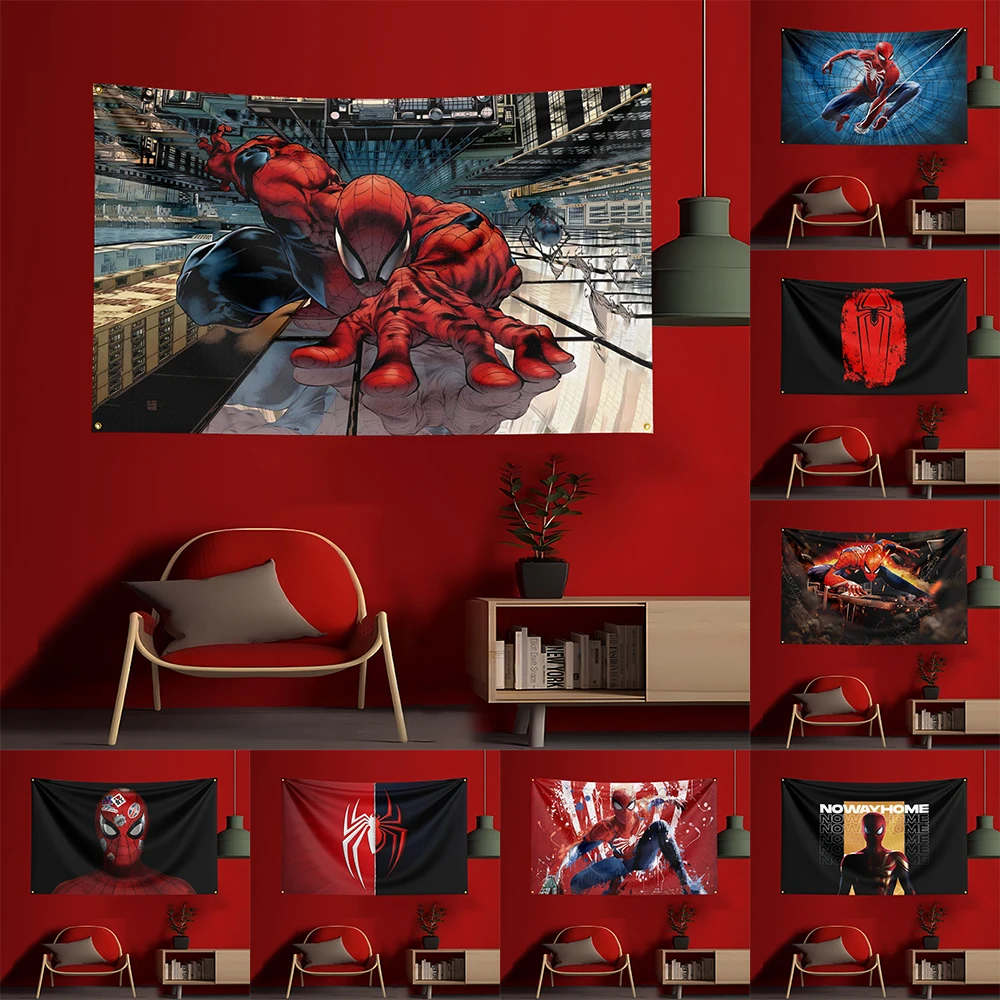 3X5 FT R-Spider-Mans Game Flag Polyester Printed Party Flag for Garage Room Decoration