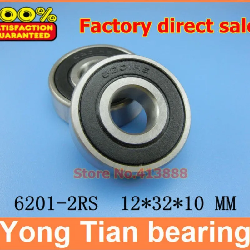 

NBZH Bearing1pcs Double Rubber Sealing Cover Deep Groove Ball Bearing 6201-2RS 12*32*10mm