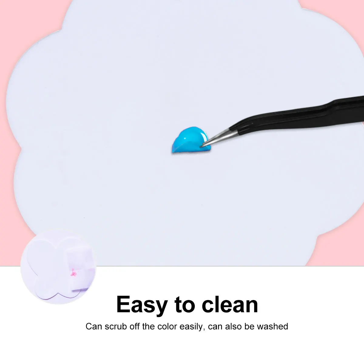 

3 Bags Nail Pads Paint Tray Painting Palette Silicone Art Manicure Stylish