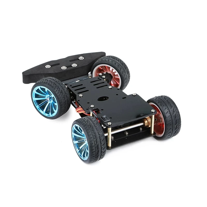 4 rad DIY Servo Roboter Auto 4WD Chassis Smart Car für Arduino Auto Plattform mit Metall Servo Lager Kit getriebe Control