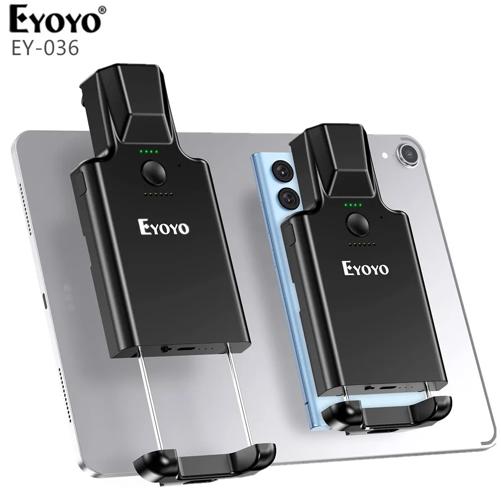 

Eyoyo 2D Bluetooth Barcode Scanner Back Click Portable Wireless 1D QR UPC Bar Code Reader for Library Book Warehouse Inventory