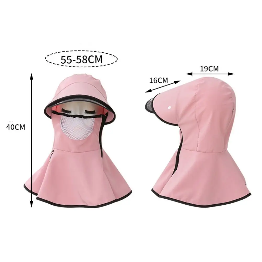 قبعة صيفية لحماية الرقبة، قبعة واقية من الشمس بحافة واسعة قابلة للتنفس مع شال كبير مضاد للأشعة فوق البنفسجية للحماية من الشمس