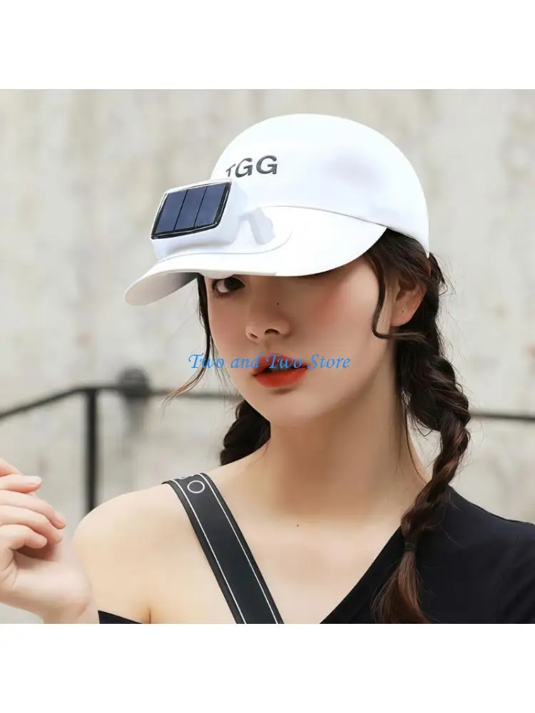 HX6F Stylish Solar Fan Hat Multifunctional High Wind Power Providing for Outdoor Work Or Casual Activities