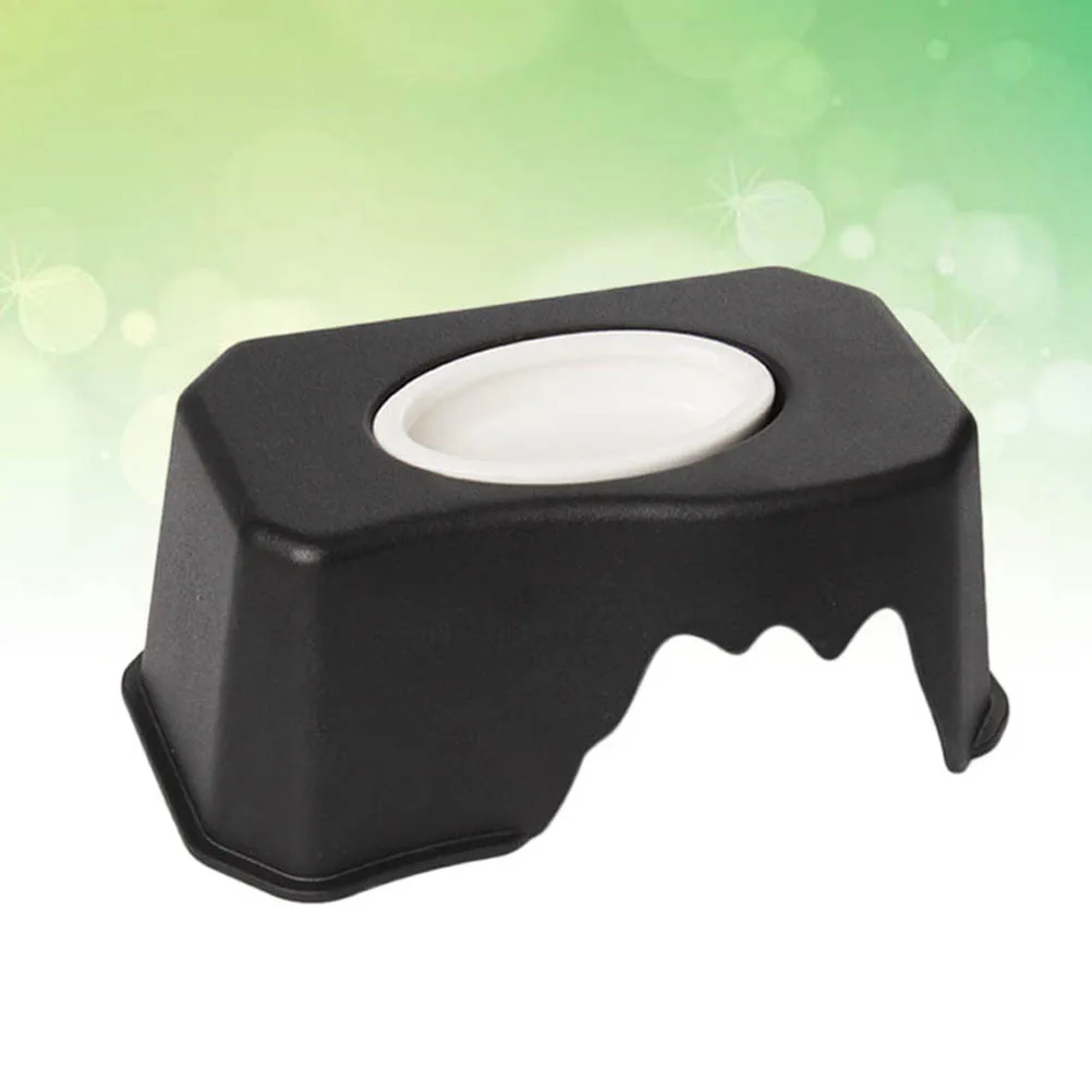 

Dual Use Feeding Bowl Water Box Hide Cave Pet Supplies Durable Smooth Pet Supplies Surface Snake Accessories Black