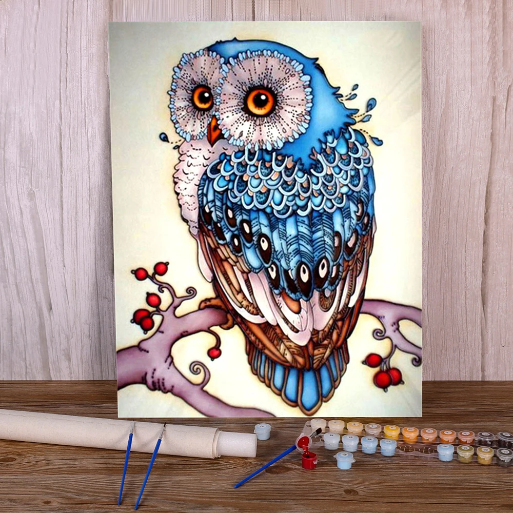 Bird Owl Paint By Numbers For Adults Canvas Craft Kits For Adults Home Decor Gift For Wife Wholesale 2024 HOT