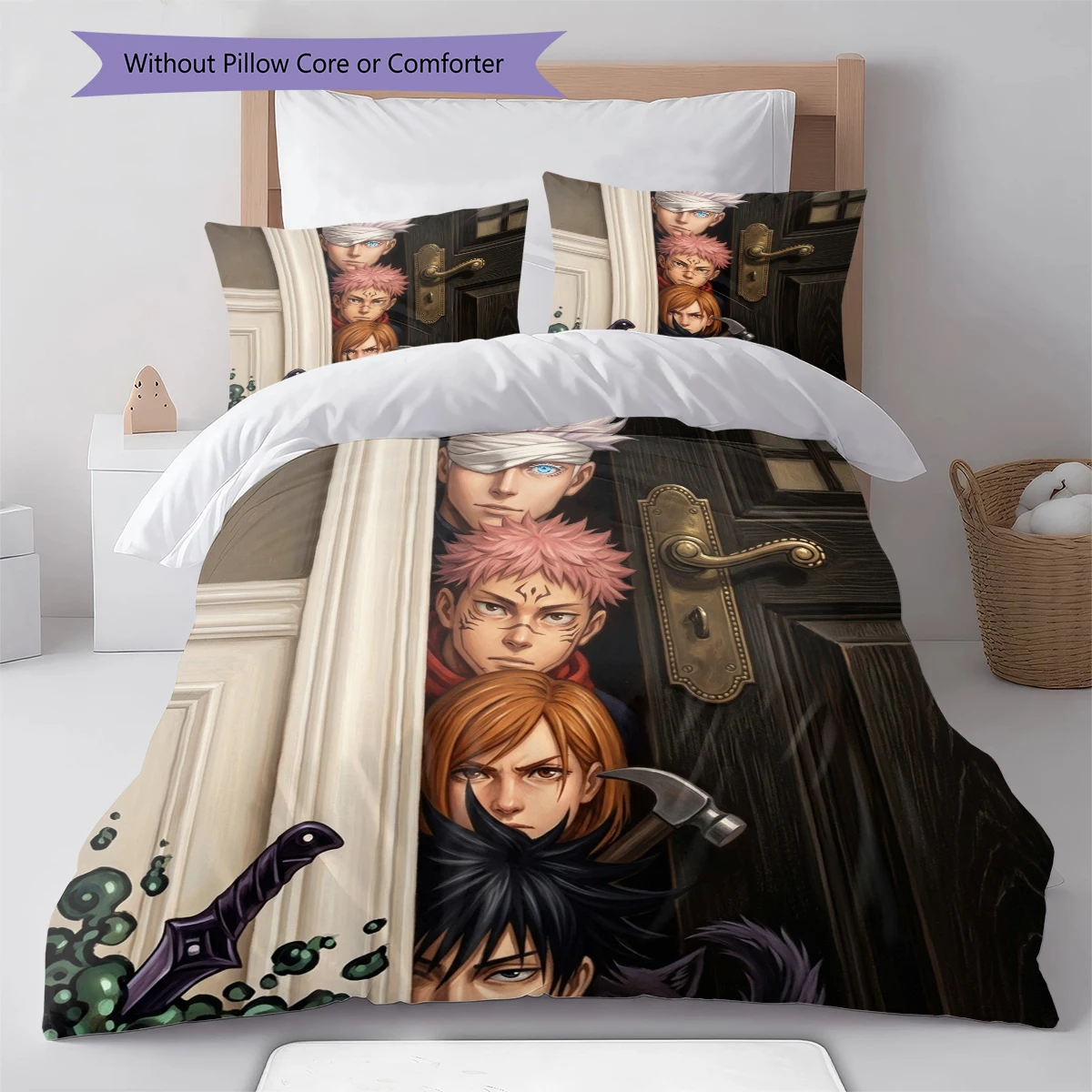 Jujutsu Kaisen Comfortable Duvet Cover Soft, Kids Bedding Gift, Extra Large  Different Sizes -HE99