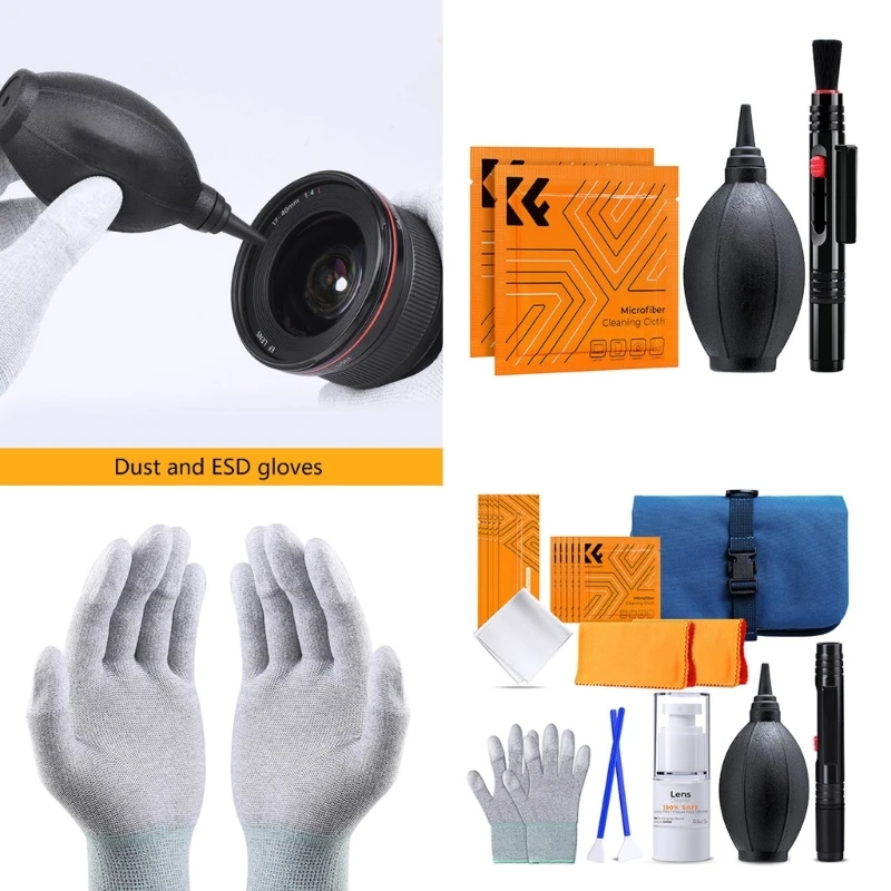 

Camera Lens Cleaning with Soft Tip Air Blower Microfiber Cloth Lens Cleaning Pen for DSLR Cameras