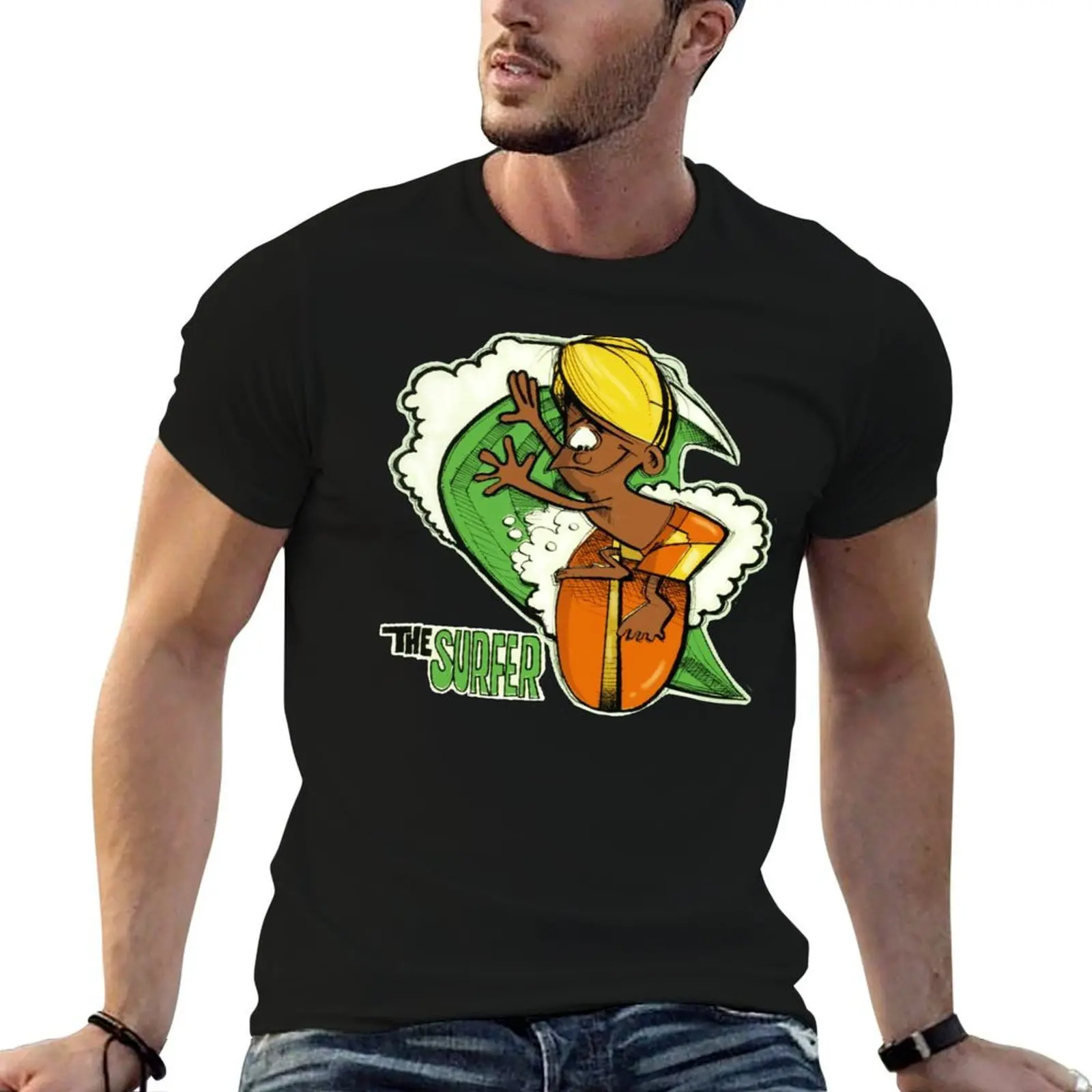 Murphy the Surfer - vintage retro sixties surfer Big Wave rider T-Shirt anime figures topping oversized t shirt men