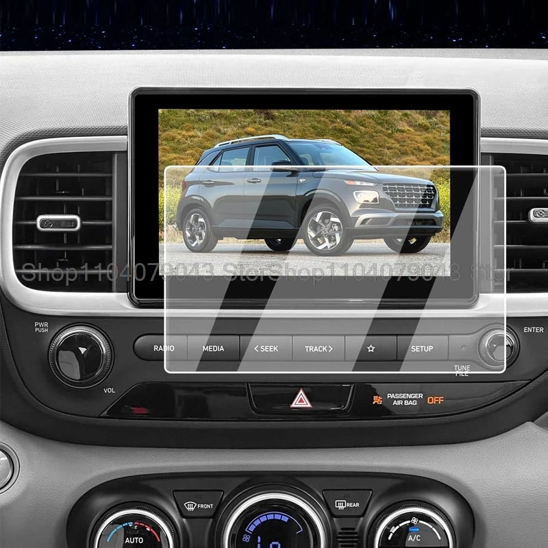 

Tempered glass protector film For Hyundai Venue 2022-2024 8inch Car radio GPS Navigation screen anti-scratch accessories