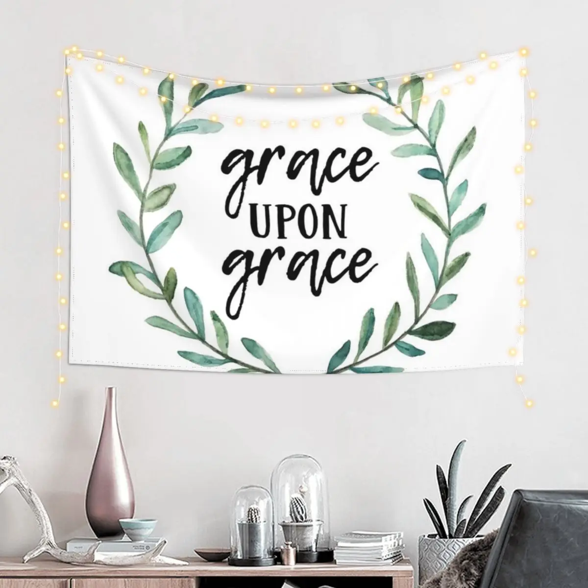 

Grace Upon Grace Tapestry Bathroom Decor Home Decor Aesthetic Aesthetic Room Decor Korean Aesthetic Home Tapestry