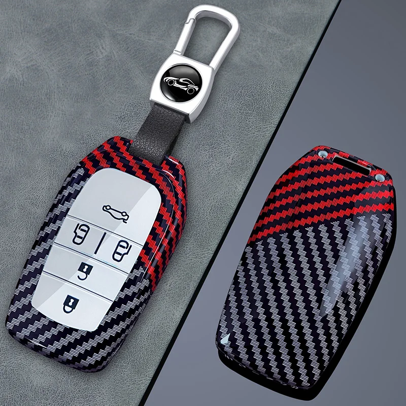 Toyota model A Key Fob Cover Case Texture Shell Car Smart Keys proteggi Toyota compatibile aspetto elegante con portachiavi in metallo