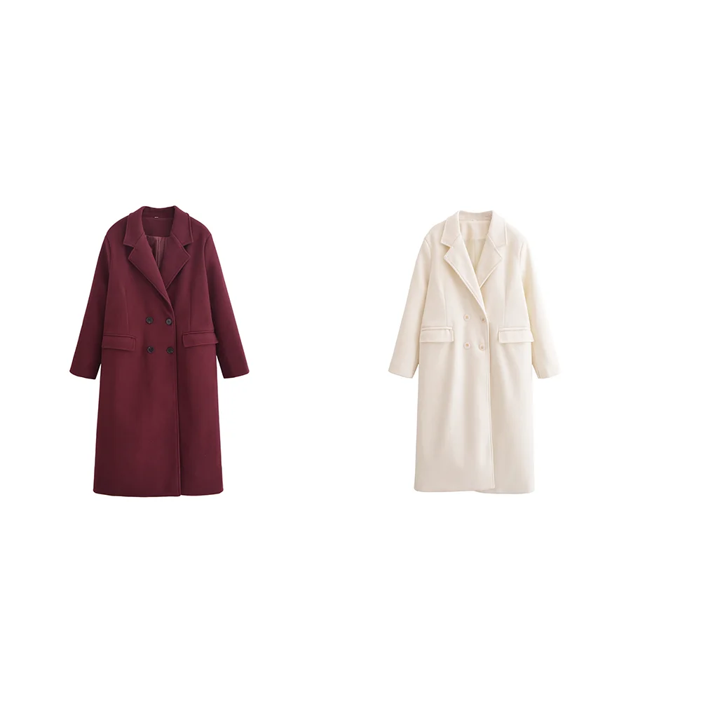 

Женское свободное пальто с воротником и длинными рукавами, карманом на пуговицах, осенне-зимнее новое шерстяное пальто