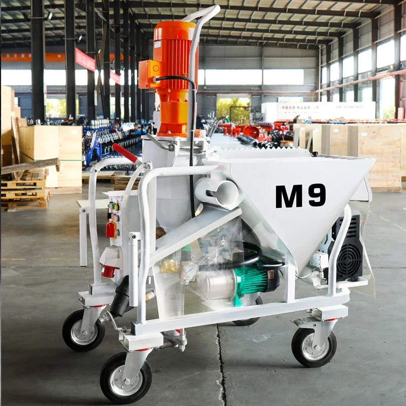 Macchina per spruzzatura di gesso per malta con pompa industriale per macchine edili completamente automatiche M9 Vendita calda