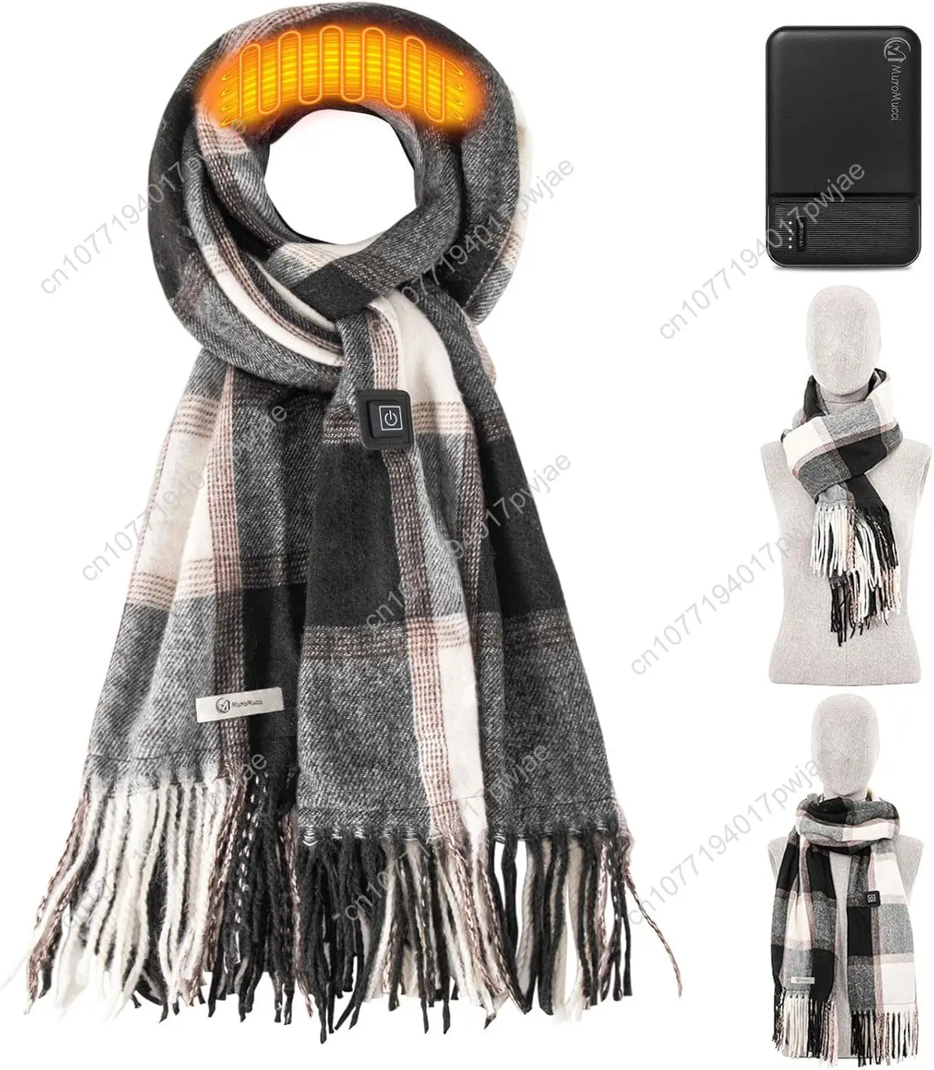 

Heated Scarf for Women Rechargeable Neck Warmer, Scarves for Men Winter Warm Intelligent Electric Heating Scarf…