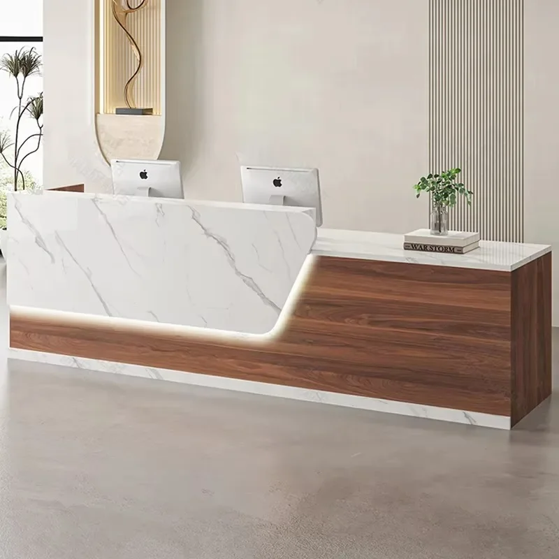 Beauty Premium Reception Desk Glamour Unique Aesthetic Professional Bar Counter Modern Luxury Rezeption Commercial Furniture