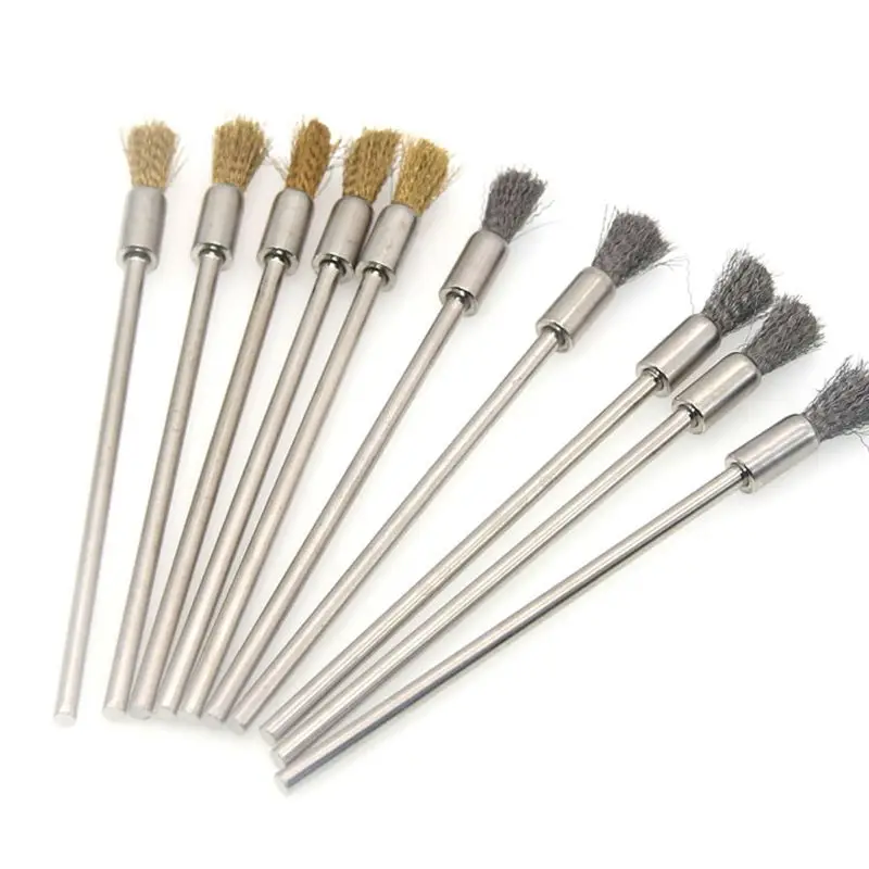 Pen Wire Brush 100mm With 3.0 Round Long Shank,Steel Cleaning End Brushes Rotary Tool Pen Wire Brush Rust Paint Removal ワイヤーブラシ