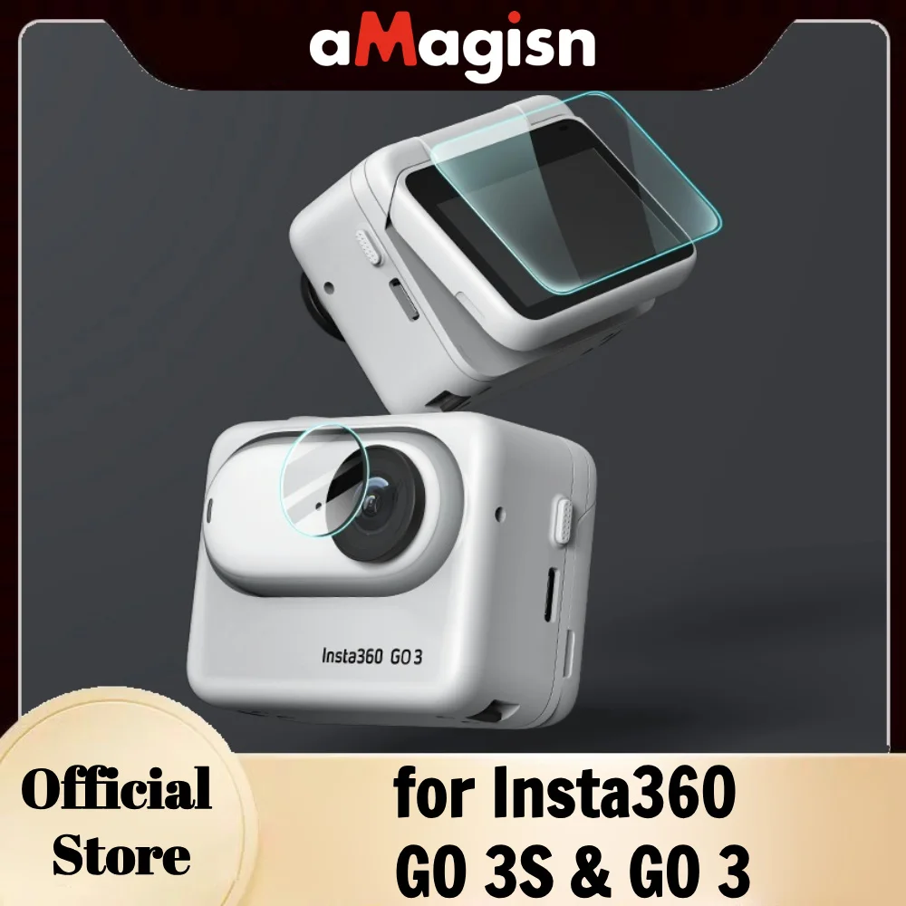 

Защитная пленка для объектива aMagisn для ЖК-экрана Insta360 GO 3S/GO3 + объектив Insta 360, без пузырьков закаленного стекла, для GO 3S GO 3