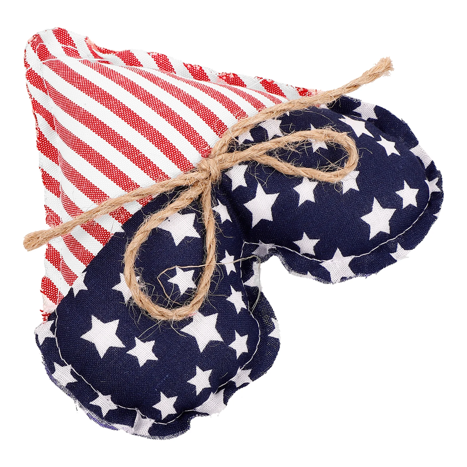 

4Th Of July Patriotic Heart Ornament Home Party Tiered Tray Decoration Independence Day Festive Adornment Farmhouse Table Decor