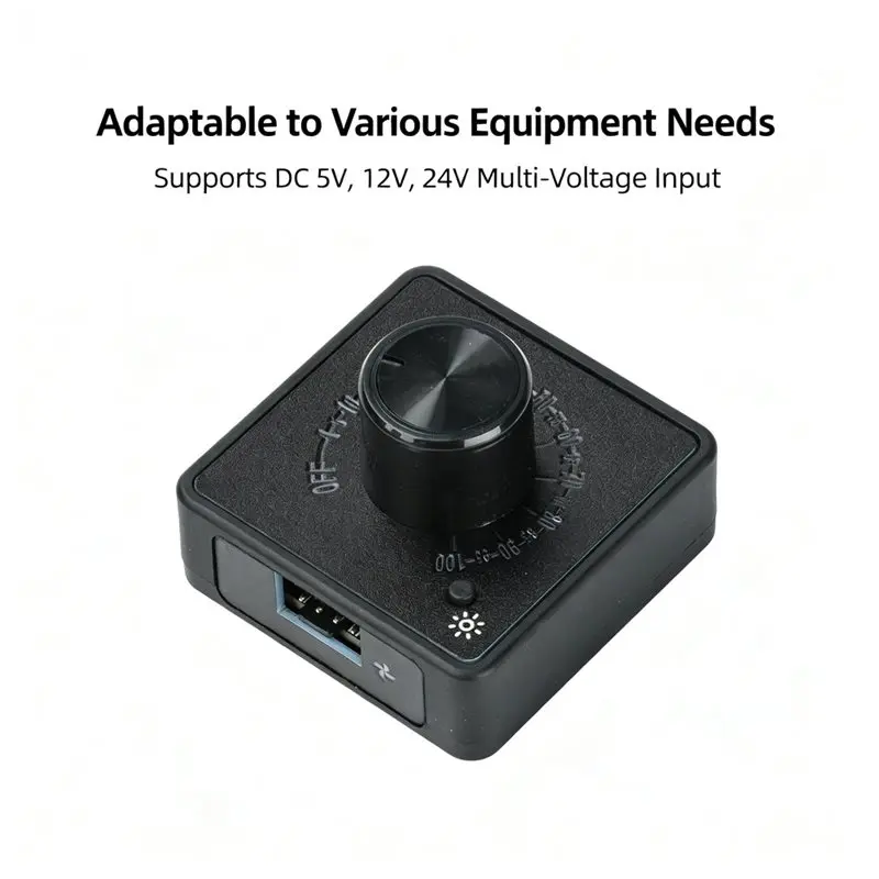 B23B 4 Wire PWM Fan Controller DC5V 12V 24V PD QC Fast Charge USB Type-C Computer Case Cooling Fan Speed Regulator