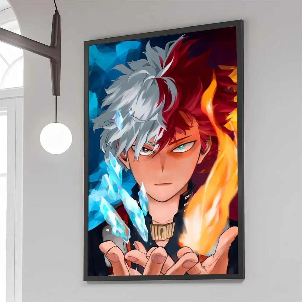 1PC My Hero Academia Shoto Todoroki Poster Movie Sticky Posters Retro Kraft Paper Room Bar Cafe Aesthetic Art Wall Painting