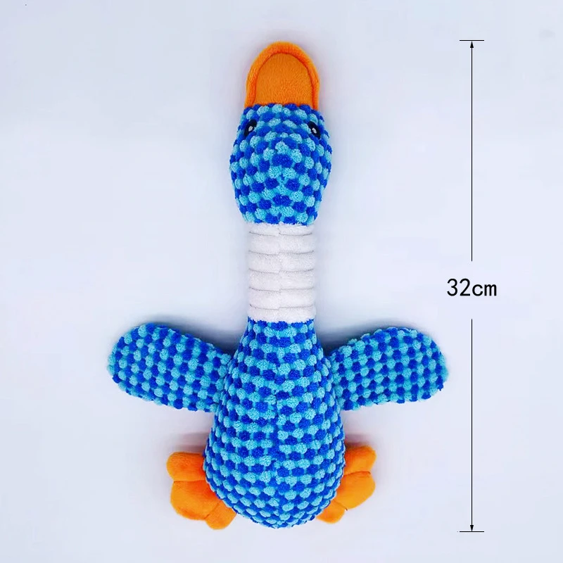 Cute Dog Plush Toys Pet Duck Squeak Toy for Puppy Sound Wild Goose Chew Toy for Small Middle Large Dogs Teeth Cleaning