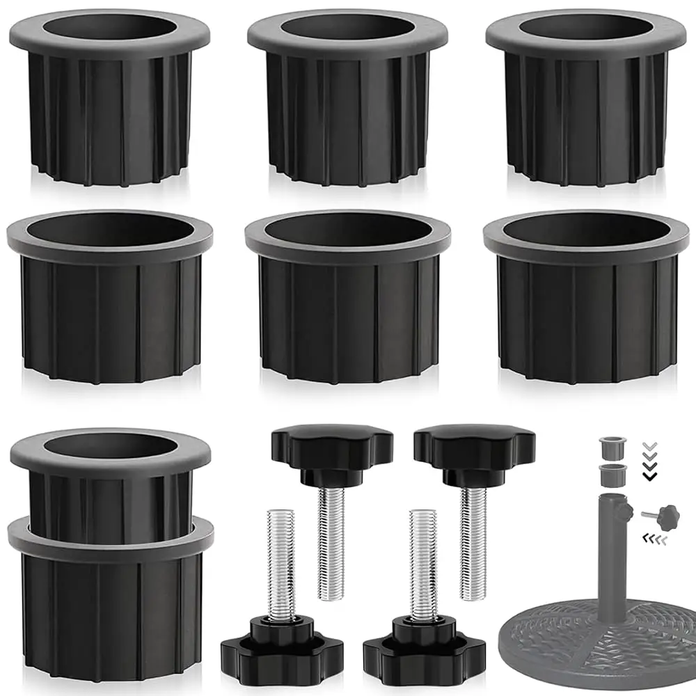 

4 комплекта черных заглушек-колец для отверстий в основании зонта, запасные части для подставки зонта, вставки для основания зонта, фурнитура для зонта