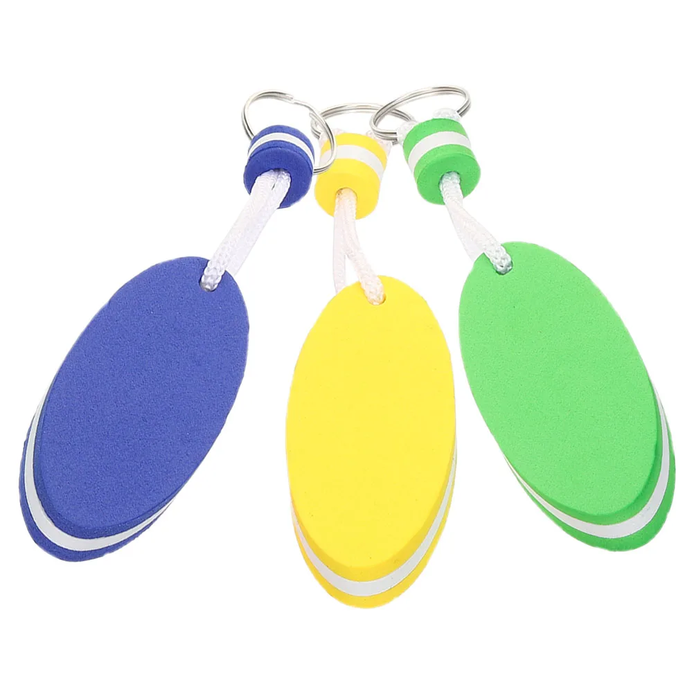 

3pcs Surfboard Keychain Lightweight EVA Floating Design Activities High Visibility Colors Outdoor Sports Keychain