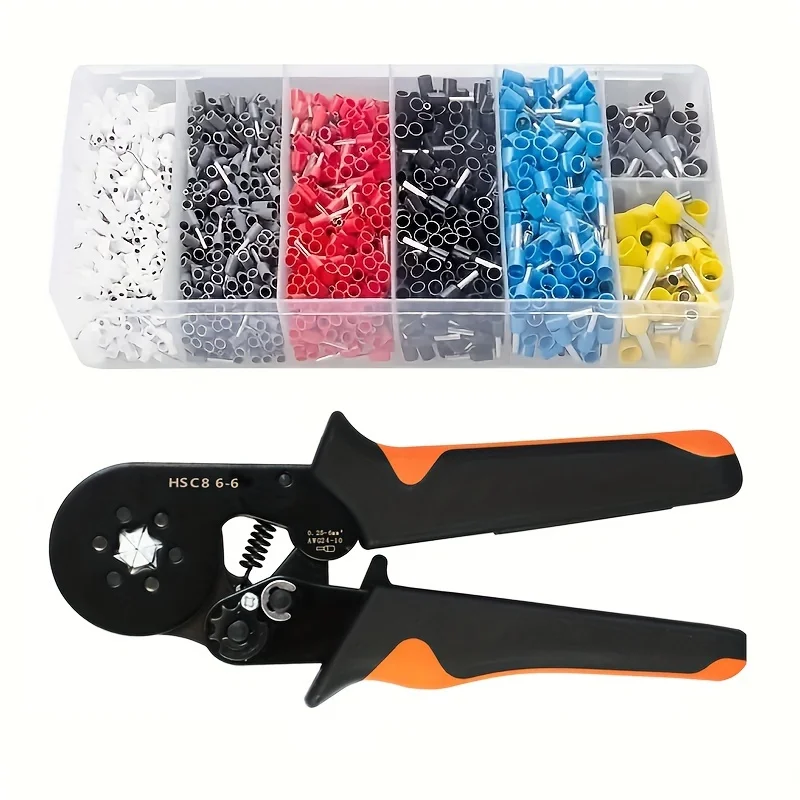 

1 Set Ferrule Crimping Tool Kit, With 1900pcs Wire Terminals Crimping Connectors