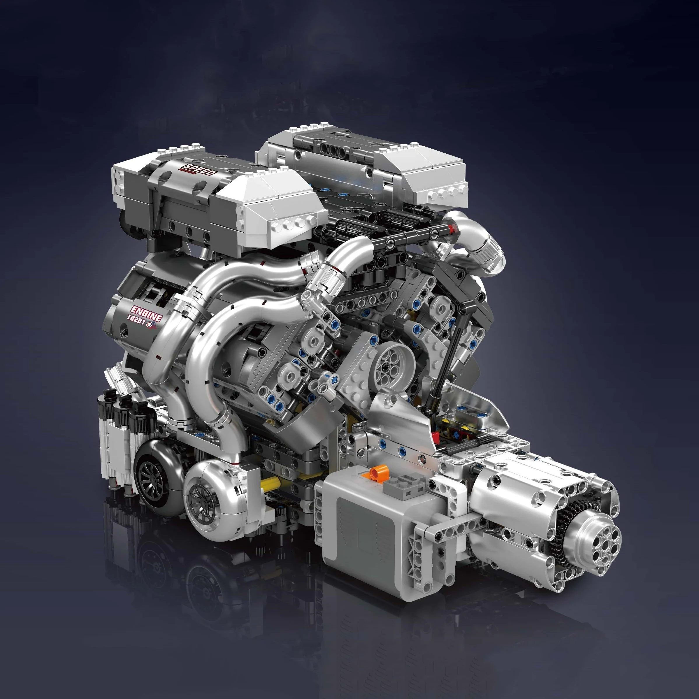 2024 pçs supercar w16 modelo de motor simulado caixa de velocidades blocos de construção montagem técnica tijolos brinquedos presentes ideais para crianças adulto