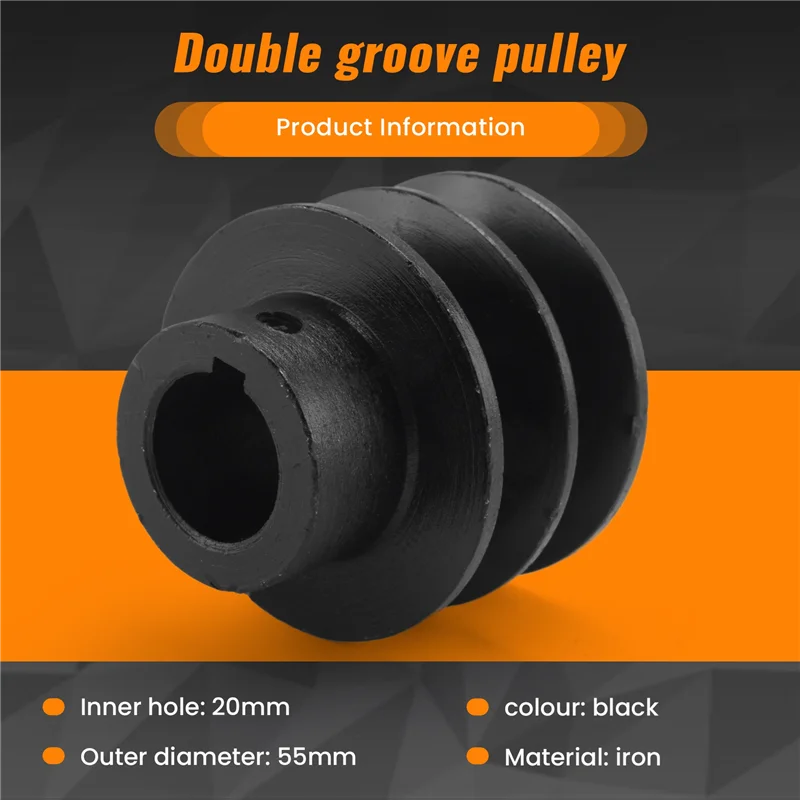 

V Belt Pulley Bore Die Double Groove For Honda 168F 170F GX110 GX120 GX160 GX200 7HP ATV Go Kart Engines-New