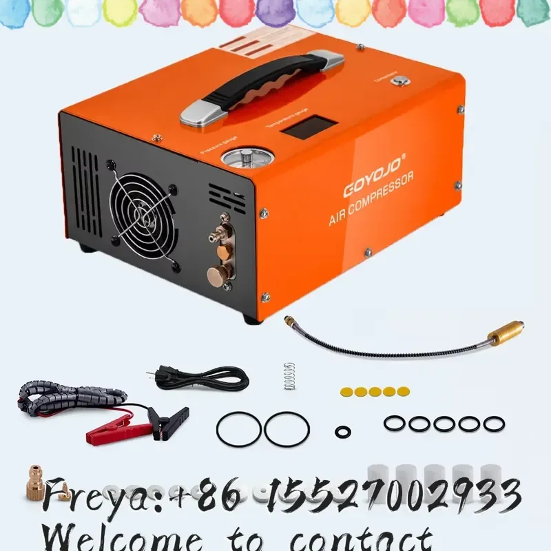4500PSI/30Mpa Air Compressor 12V DC/120V AC PCP Airgun Compressor 350W Scuba Inflator Auto-Stop with Built-in Power Converter