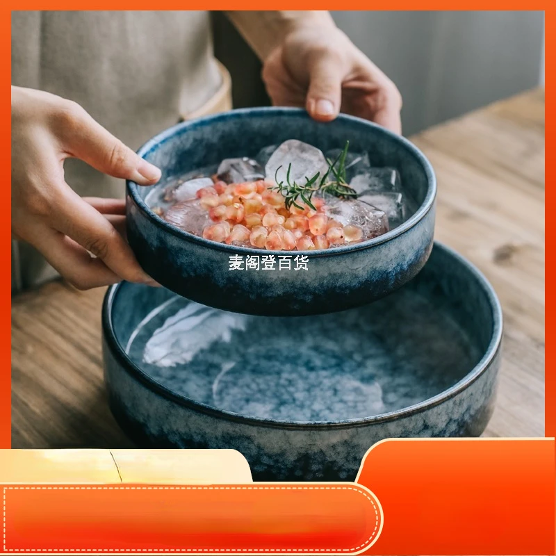 Creative kiln ceramic tableware Bowl soup bowl noodles Bowl dishes Bowl soup salad Bowl fruit bowl Bowl commercial.