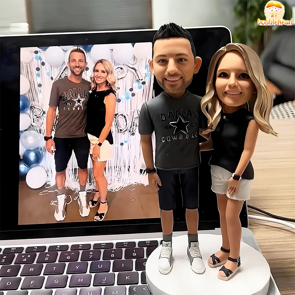 Custom Bobbleheads Couple- Personalized Bobbleheads Full Body Customized Dolls Figure Handmade Sculpture Statue Gifts for Parent