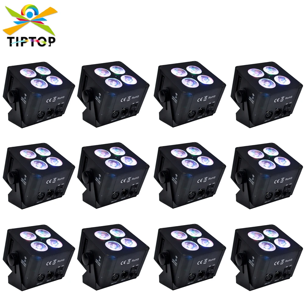 

4x18W Battery Led Par Light 2.4G Wireless Antenna Strong Handle 1 Year Products Warranty Infrared Remote Control
