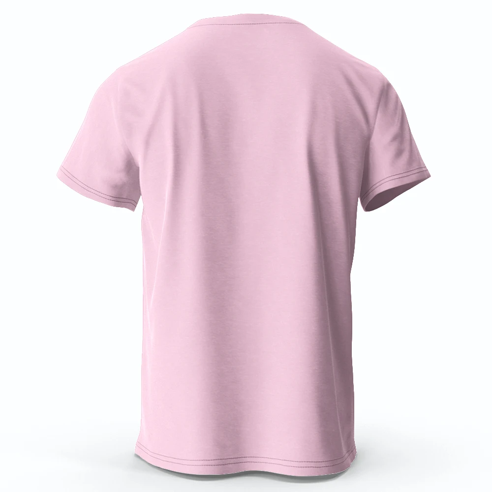 Men's Pink Gym Printed T-Shirt 100% Cotton Oversized Funny Graphic Tees for Men Women Summer Tops