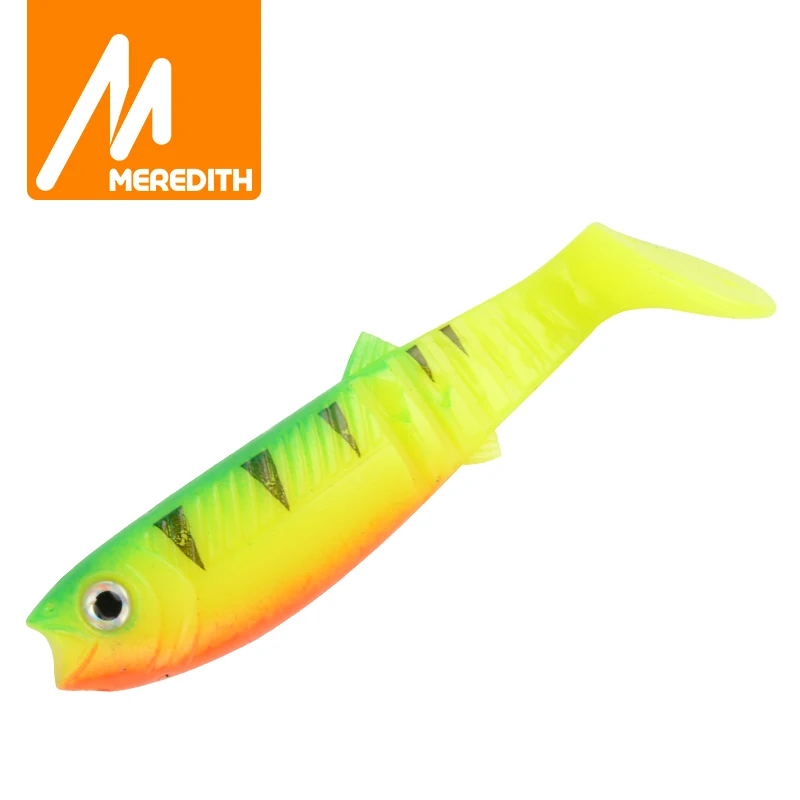 MEREDITH 10PCS 5.5g 8cm Lures Fishing Lures Artificial soft Fishing Baits Cannibal Fishing Fish Soft Lures Shads  JX62-08