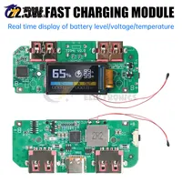 Module de batterie externe à charge rapide 22,5 W PD QC avec écran TFT et carte de protection multi-fonctions pour batterie lithium 3,7 V DIY 4