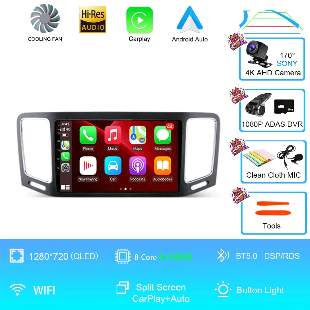 Car Radio Android Auto Stereo For Volkswagen VW Sharan SEAT Alhambra 7N 2010-2022 Multimedia Player GPS Carplay 4G BT Wifi Video image 3