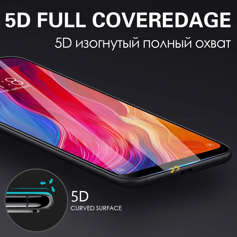 5D Volledige Cover Gehard Glas Screen Protector Film Voor Vivo Y02A Y02 Y15s Y15A Y12i Y1s Y19 Y12A Y15 Y12s Y12 Y11s Y11 Y16 Y02s