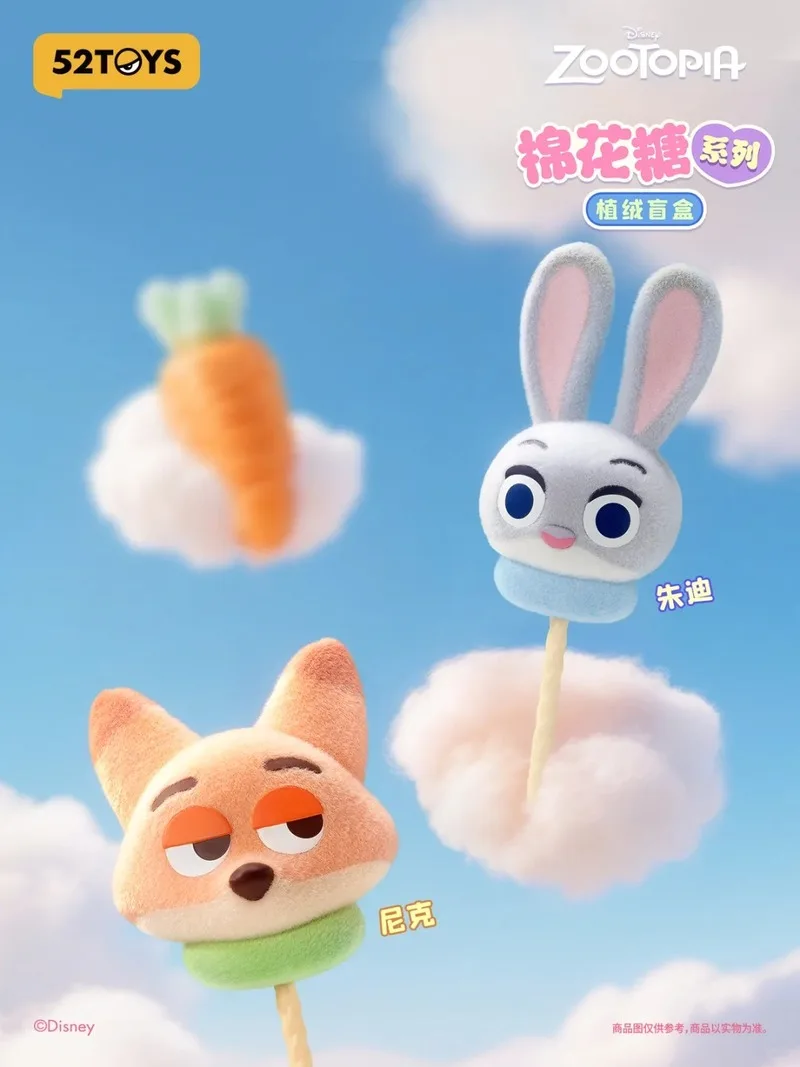 Neue Original Disney Zootopia Judith Nick Fox Marshmallow Serie Beflockung Blind Box Puppe Anhänger Geschenk